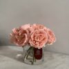 Peach Classic Garden Rose Vase